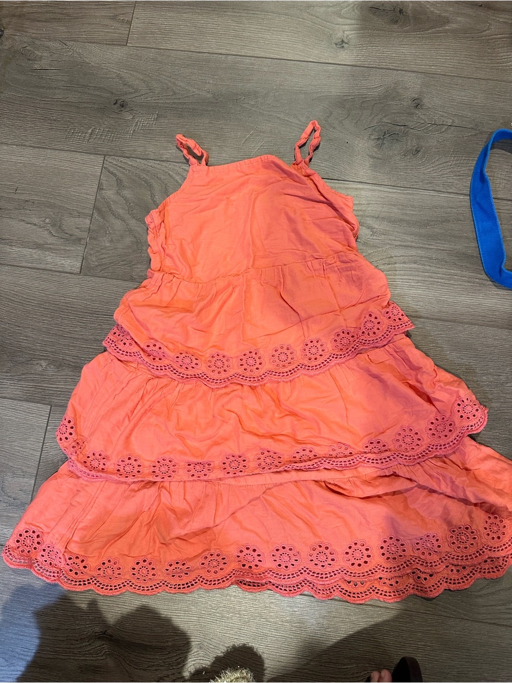 Old Navy Coral Tiered Eyelet Sundress